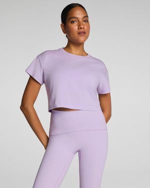 Spanx Boostup Cropped T-Shirt - Purple