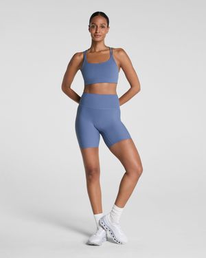 Spanx Smooth Onform Bike Short, 6" - Blue