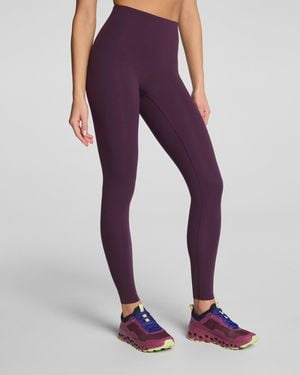 Spanx Shape Bodyline Full-Length Leggings With Mid-Tummy Compression - Purple