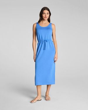 Spanx Airessentials Drawstring Maxi Tank Dress - Blue