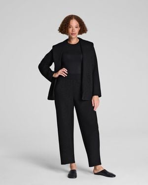 Spanx Airessentials Luxe Barrel Leg Pants With Shimmer - Black
