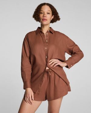 Spanx Beach Button Down - Brown