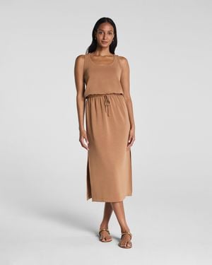 Spanx Airessentials Sandwashed Drawstring Maxi Tank Dress - White