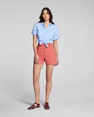 Spanx Supersmooth Stretch Twill Short, 5" - Red