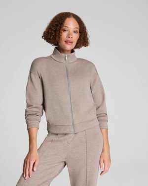 Spanx Airessentials Brushed Full Zip Jacket - Gray