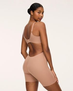 Spanx Shape Suit Your Fancy Low-Back Mid-Thigh Shorts - Natural