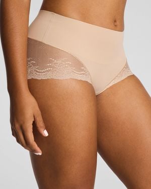 Spanx Supersmooth Undie-Tectable Lace Hi-Hipster - Brown