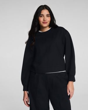 Spanx Ponte Crewneck Long Sleeve Top - Black