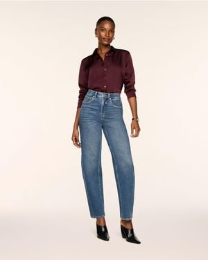 Spanx Shape Authentic 360 Barrel Leg Jeans - Blue
