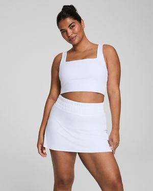 Spanx Boostup Cropped Square Neck Shelf Tank Top - White