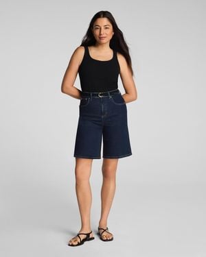 Spanx Shape Authentic 360 Jean Short, 10" - Blue