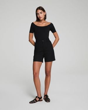 Spanx Supersmoothtm Stretch Twill Short, 7" - Black