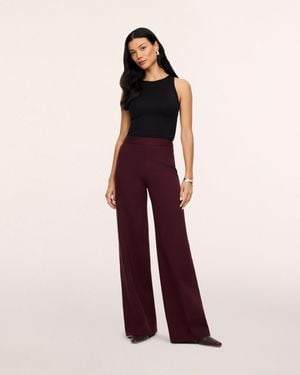 Spanx Supersmooth Perfectfit Ponte Wide Leg Pants - Purple