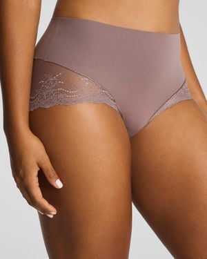 Spanx Supersmooth Undie-Tectable Lace Hi-Hipster - Brown