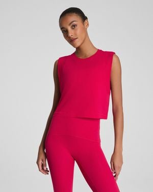 Spanx Boostup Cropped Tank Top - Red