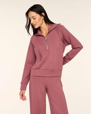 Spanx Airessentials Half Zip Top - Pink