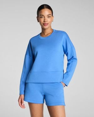 Spanx Airessentials Crewneck Long Sleeve Top - Blue