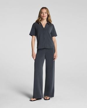 Spanx Airessentials Sandwashed Wide Leg Pants - Blue