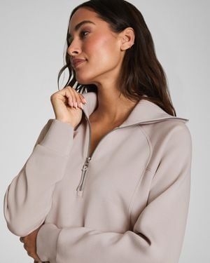Spanx Airessentials Half Zip Top - Gray