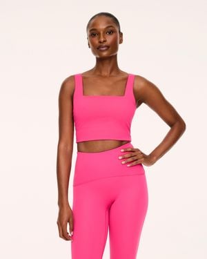 Spanx Boostup Cropped Square Neck Shelf Tank Top - Pink