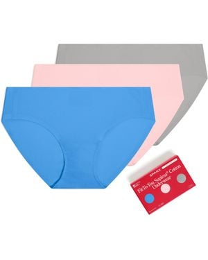 Spanx Smooth Fit-To-You Supima Cotton Bikini 3-Pack - Blue