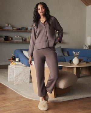 Spanx Airessentials Slim Straight Pants - Brown