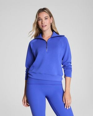 Spanx Airessentials Half Zip Top - Blue