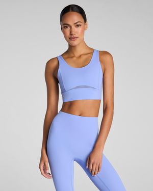 Spanx Bodyline Sheerious Longline Sports Bra - Blue