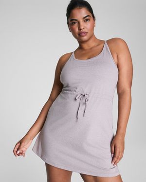 Spanx Supersmooth Softstretch V-Neck Tank Dress - Purple