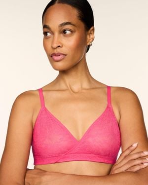 Spanx Supersmooth Day To Date Night Lace Bralette - Pink