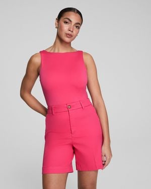 Spanx Smooth Jersey Boatneck Tank Top - Red