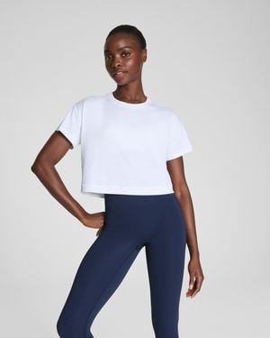 Spanx Boostup Cropped T-Shirt - White