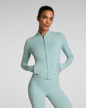 Spanx Powerplay Contour Full Zip Jacket - Blue