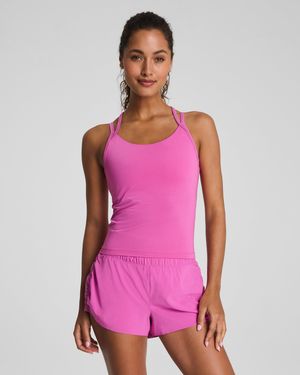 Spanx Boostup Scoop Neck Shelf Tank Top With Staycool Tech - Pink