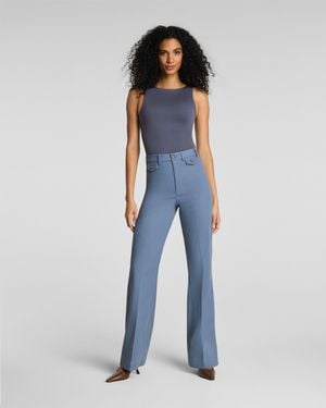 Spanx Supersmooth Stretch Twill Easy Flare Pants - Blue