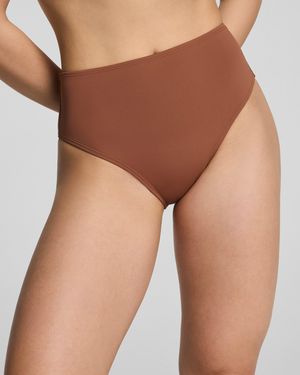 Spanx Smooth Swim Bandeau Bikini Top - Brown