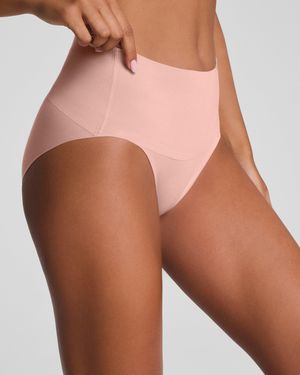 Spanx Supersmooth Undie-Tectable Supima Cotton Hi-Leg Brief - Brown
