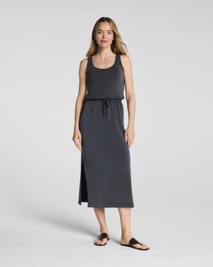Spanx Airessentials Sandwashed Drawstring Maxi Tank Dress - Blue