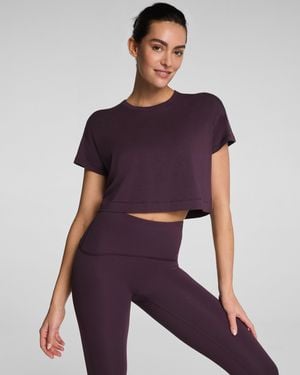 Spanx Boostup Cropped T-Shirt - Purple