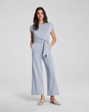 Spanx Airessentials Tie Waist Jumpsuit - Blue