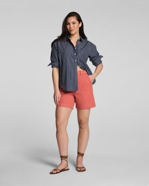 Spanx Supersmooth Stretch Twill Short, 7" - Red