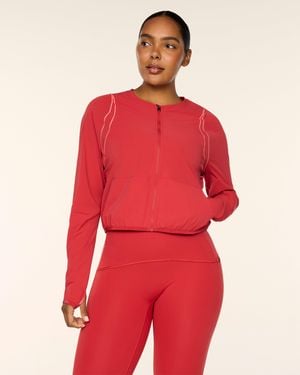 Spanx Boostup Runclub Full Zip Jacket - Red