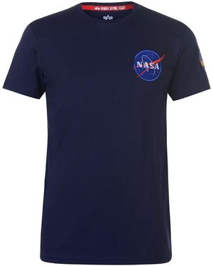NASA T-Shirt Alpha Industries - Bleu