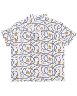 Santa Cruz Chemise Barb Repeat Ss Shirt Barb Repeat - Blanc