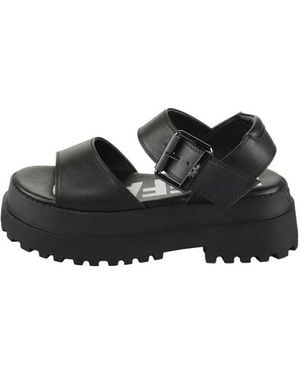 Buffalo Sandalen Sandales Femme Pluto Jojo - Zwart