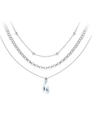 Sc Crystal Collier BS4407-CRYS-SN016+B2378-ARGENT+B2370 - Métallisé