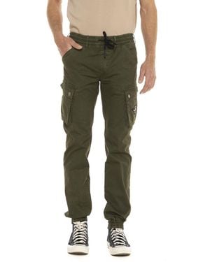 Von Dutch Pantalon Pantalon cargo avec patch sur poche Battle - Vert