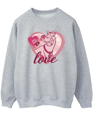 Scooby Doo Sweat-shirt Love Kisses - Gris