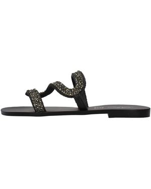 S.piero Sandales plates E1-032 - Noir