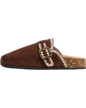 Super Mode Mules Mules à Enfiler - Marron